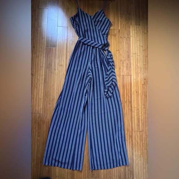 MICHAEL Michael Kors Pants - MICHAEL Michael Kors Striped Navy and White Jumpsuit